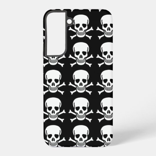 Schedel en Crossbones Halloween Samsung Galaxy Hoesje (Achterkant)