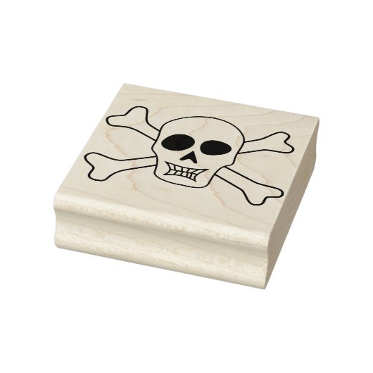 Schedel en crossbones illustratie art stempel (Stempel)