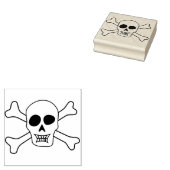 Schedel en crossbones illustratie art stempel (Gestempeld)