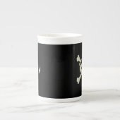Schedel en Crossbones Meisje Pirate Bone China Mok (Voorkant)