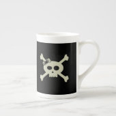 Schedel en Crossbones Meisje Pirate Bone China Mok (Rechts)
