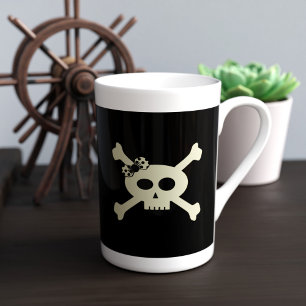 Schedel en Crossbones Meisje Pirate Bone China Mok