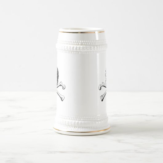 Schedel en Crossbones Pirate Jolly Roger Bierpul (Center)