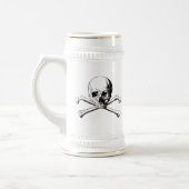 Schedel en Crossbones Pirate Jolly Roger Bierpul (Links)