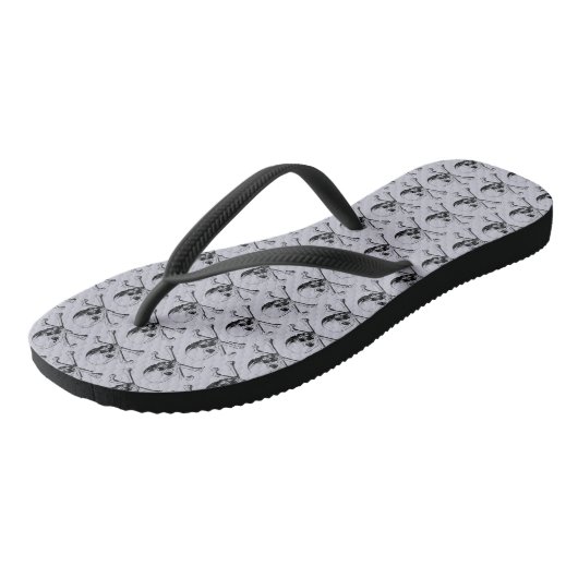 Schedel en Crossbones Pirate Jolly Roger Teenslippers (Schuin)