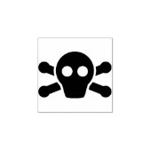 Schedel en crossbones silhouet kunst stempel (Afrduk)