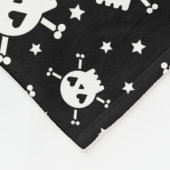 Schedel en Crossbones Zwarte Sherpa Fleece Deken (Hoek)