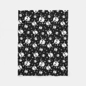 Schedel en Crossbones Zwarte Sherpa Fleece Deken (Voorkant)