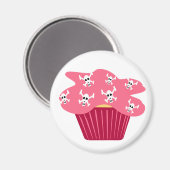 Schedel en cupcakes magneet (Voorkant / Achterkant)