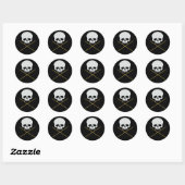 Schedel en Drumstick Crossbones Ronde Sticker (Vel)