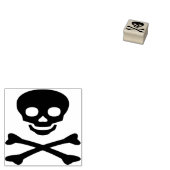 Schedel en dwarsbeenderen 2 silhouet art stempel (Gestempeld)