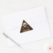 Schedel en dwarsbeenderen giftig Halloween Waarsch Sticker (Envelop)