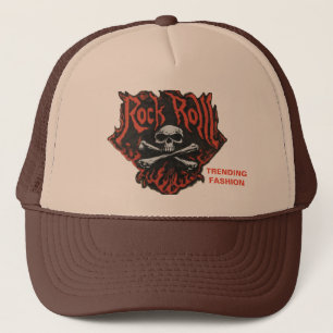 Schedel en gekruiste beenderen logo-pet trucker pet