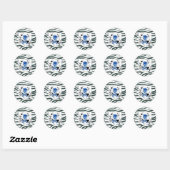 Schedel en gekruiste beenderen sticker (Vel)