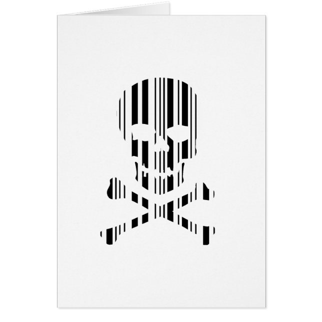 Schedel en gekruiste botten BAR CODE Gif barcode (Voorkant)