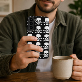 Schedel en gekruiste botten Halloween Samsung Galaxy Hoesje