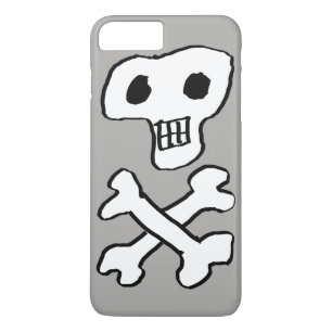Schedel en gekruiste botten piratenontwerp 	iPhone 8/7 plus hoesje