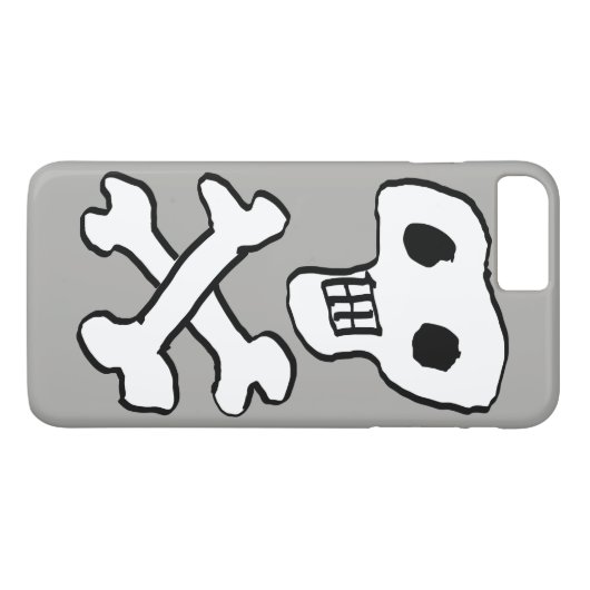 Schedel en gekruiste botten piratenontwerp Case-Mate iPhone case (Achterkant (Horizontaal))