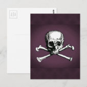 Schedel en Gekruiste knekels Briefkaart (Voorkant / Achterkant)