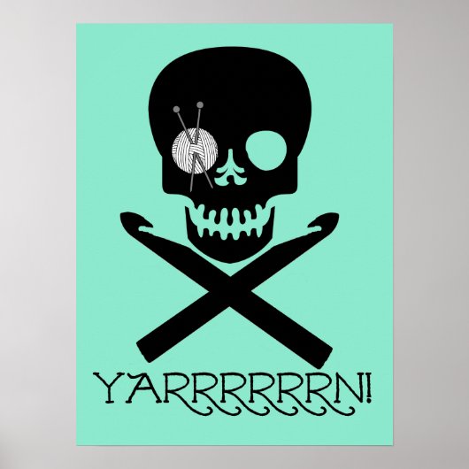 schedel en haken poster (Voorkant)