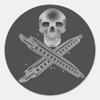 Schedel en Harpbones Sticker