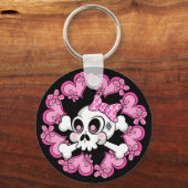 Schedel en harten leuk sleutelhanger (Voorkant)