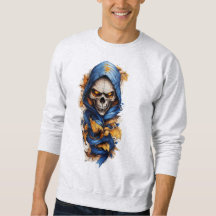 Schedel en herfstbladeren Tattoo stijl sweatshirt