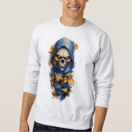 Schedel en herfstbladeren Tattoo stijl sweatshirt