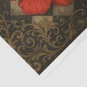 Schedel en Hibiscus Elegantie Decoupage Papier (Detail)