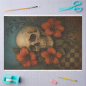 Schedel en Hibiscus in Harmony Decoupage Papier (Craft)