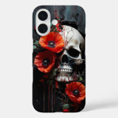 Schedel en klaprozen Case-Mate iPhone case (Achterkant)