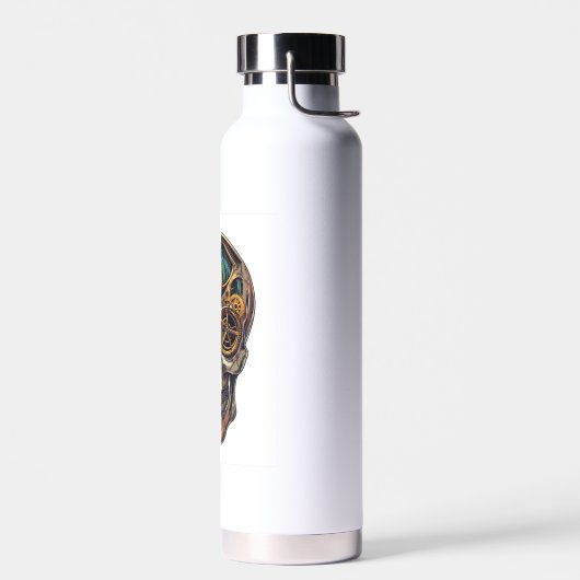 Schedel en Klok Tijdwaarnemer Waterfles (Links)