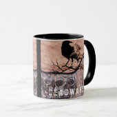 Schedel en kraai Horror gepersonaliseerd Mok (Voorkant rechts)