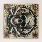 Schedel en kruis Botten zeilschip 1 Legpuzzel (Horizontaal)