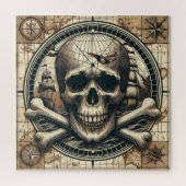 Schedel en kruis Botten zeilschip 1 Legpuzzel (Verticaal)