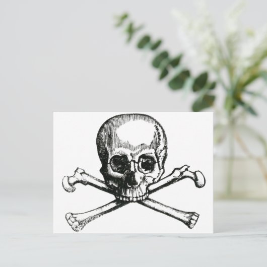  schedel en kruisbeenderen briefkaart (Staand voorkant)