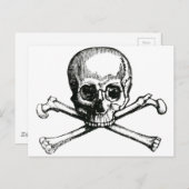 schedel en kruisbeenderen briefkaart (Voorkant / Achterkant)