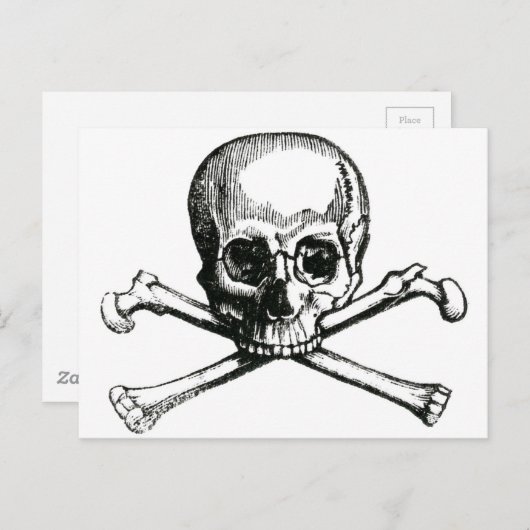  schedel en kruisbeenderen briefkaart (Voorkant / Achterkant)