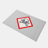 Schedel en Kruisbeenderen Gevarensymbool Deurmat (Schuin)