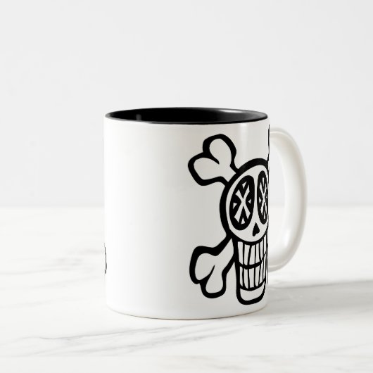 schedel en kruisbeenderen mok (Voorkant rechts)