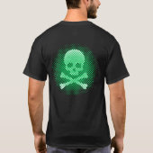 Schedel en Kruisbeenderen Neon Groen Koel Modern G T-shirt (Achterkant)