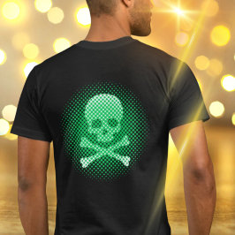 Schedel en Kruisbeenderen Neon Groen Koel Modern G T-shirt