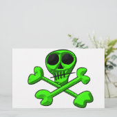 Schedel en Kruisbeenderen Patroon Briefpapier (Staand voorkant)