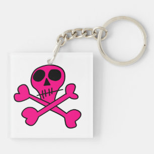 Schedel en Kruisbeenderen Patroon Sleutelhanger