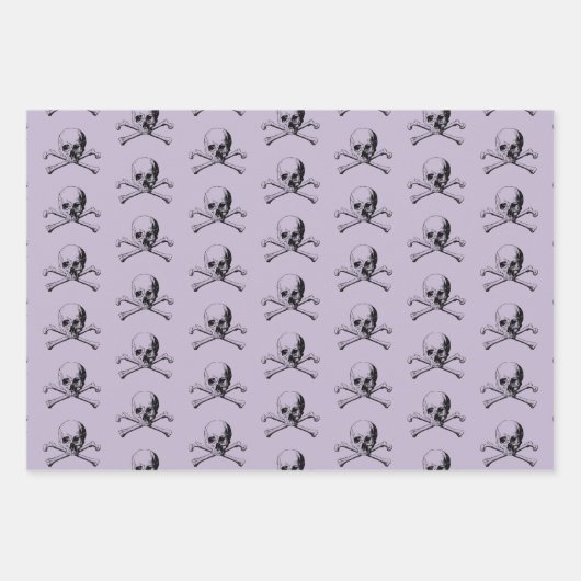 Schedel en Kruisbeenderen Pirate Wrapping Papier B Inpakpapier Vel (Voorkant 3)