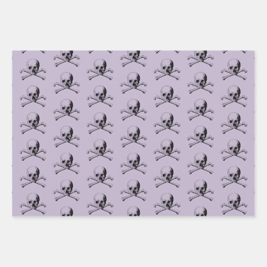 Schedel en Kruisbeenderen Pirate Wrapping Papier B Inpakpapier Vel (Voorkant)