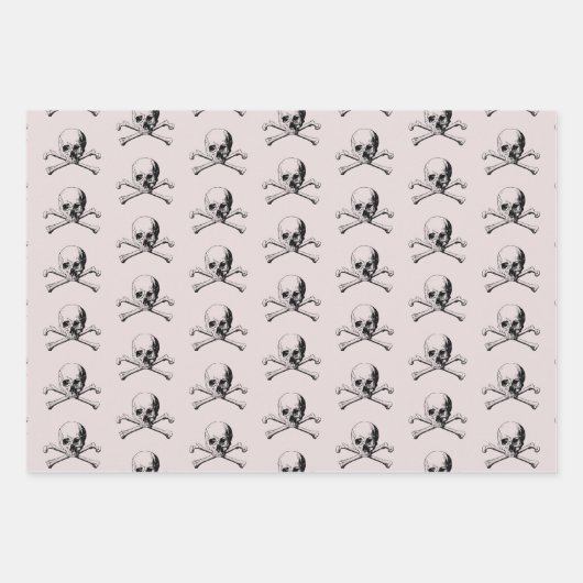 Schedel en Kruisbeenderen Pirate Wrapping Papier B Inpakpapier Vel (Voorkant 2)