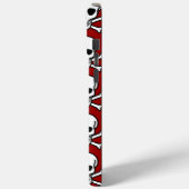 Schedel en Kruisbeenderen Rode achtergrond Hallowe Case-Mate iPhone Case (Achterkant / Links)