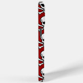 Schedel en Kruisbeenderen Rode achtergrond Hallowe Case-Mate iPhone Case (Achterkant / Rechts)