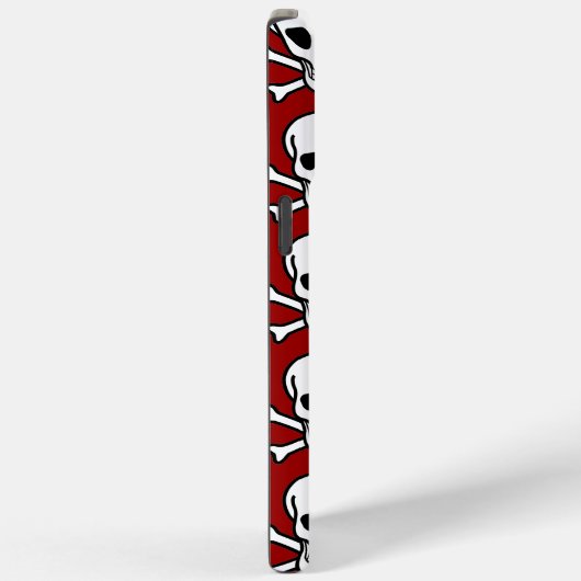 Schedel en Kruisbeenderen Rode achtergrond Hallowe Case-Mate iPhone Case (Achterkant / Rechts)